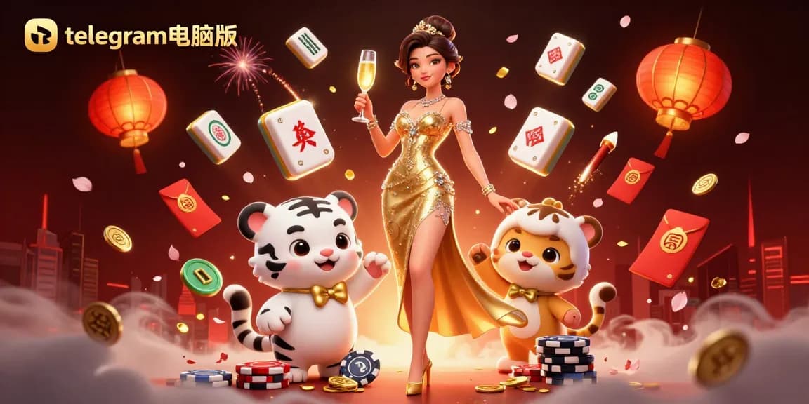 在享受华丽赌场场景的同时，通过telegram电脑版赢得丰厚奖励，一位女士和一只幸运的老虎。