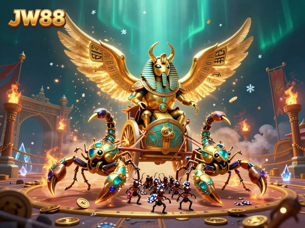 Experience exhilarating gaming at JW88, featuring extraordinary characters in a vibrant casino scene.