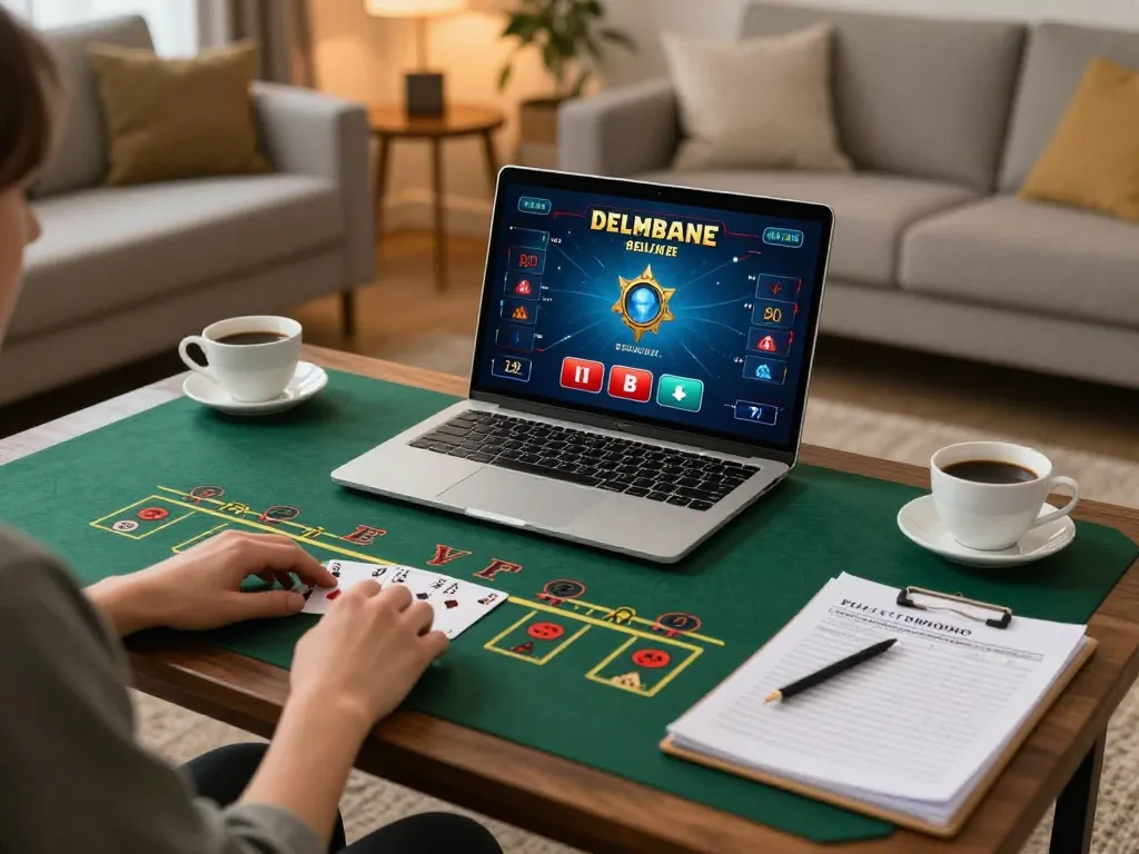 Player enjoying an engaging blackjack game on rr88 online platform with strategic notes visible.