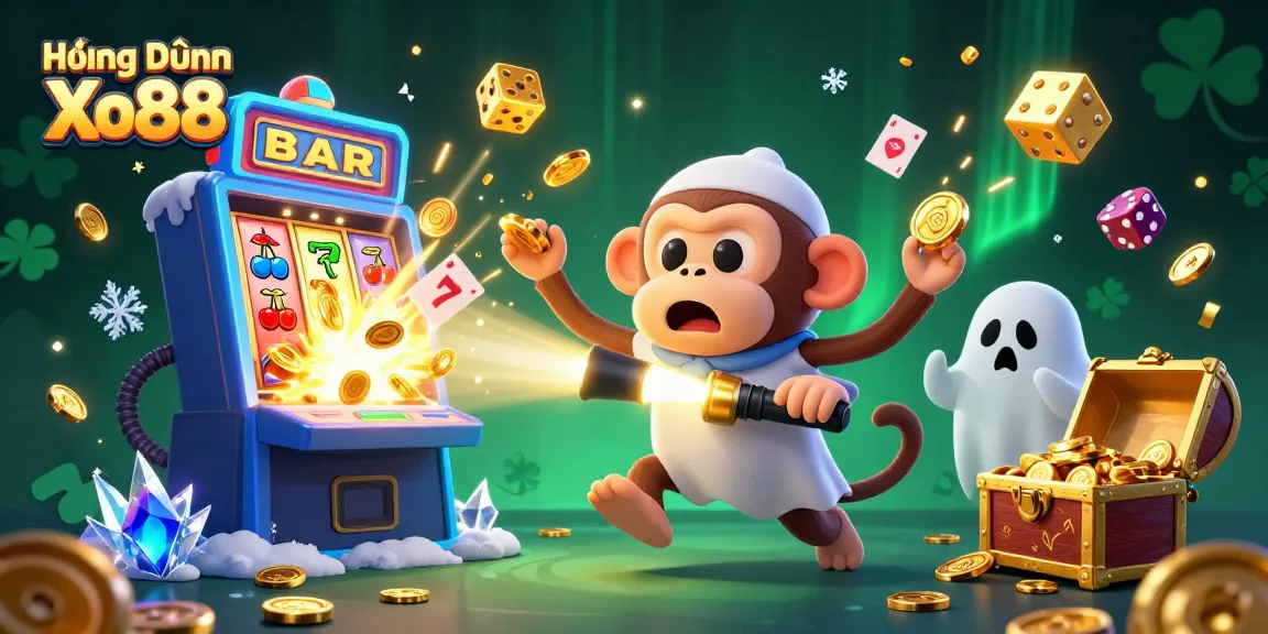 Engage in the thrilling Hướng Dẫn Xo88 experience with playful characters and dynamic casino elements.